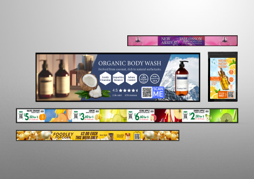 Enchant Shelf Edge and Digital Signage Display for Retail Environments